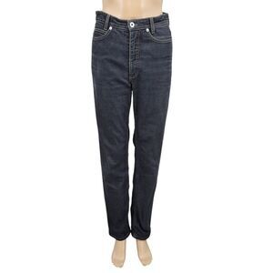 Cambio Sharon Black Straight Leg High Rise Jeans
